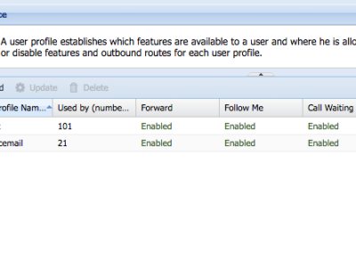 The user profiles are used to create groups of users that have access to different call features, or limit their access to call certain areas.